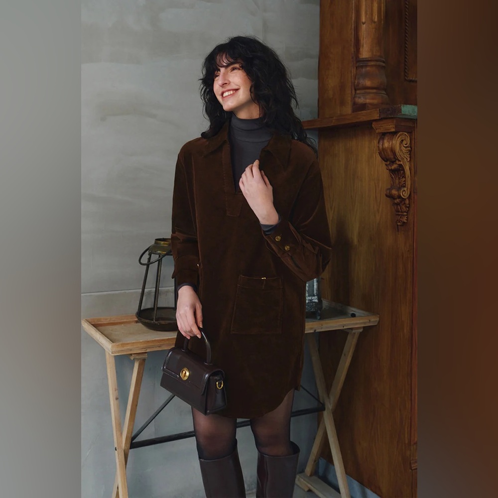 Petite Studio Corduroy Dress